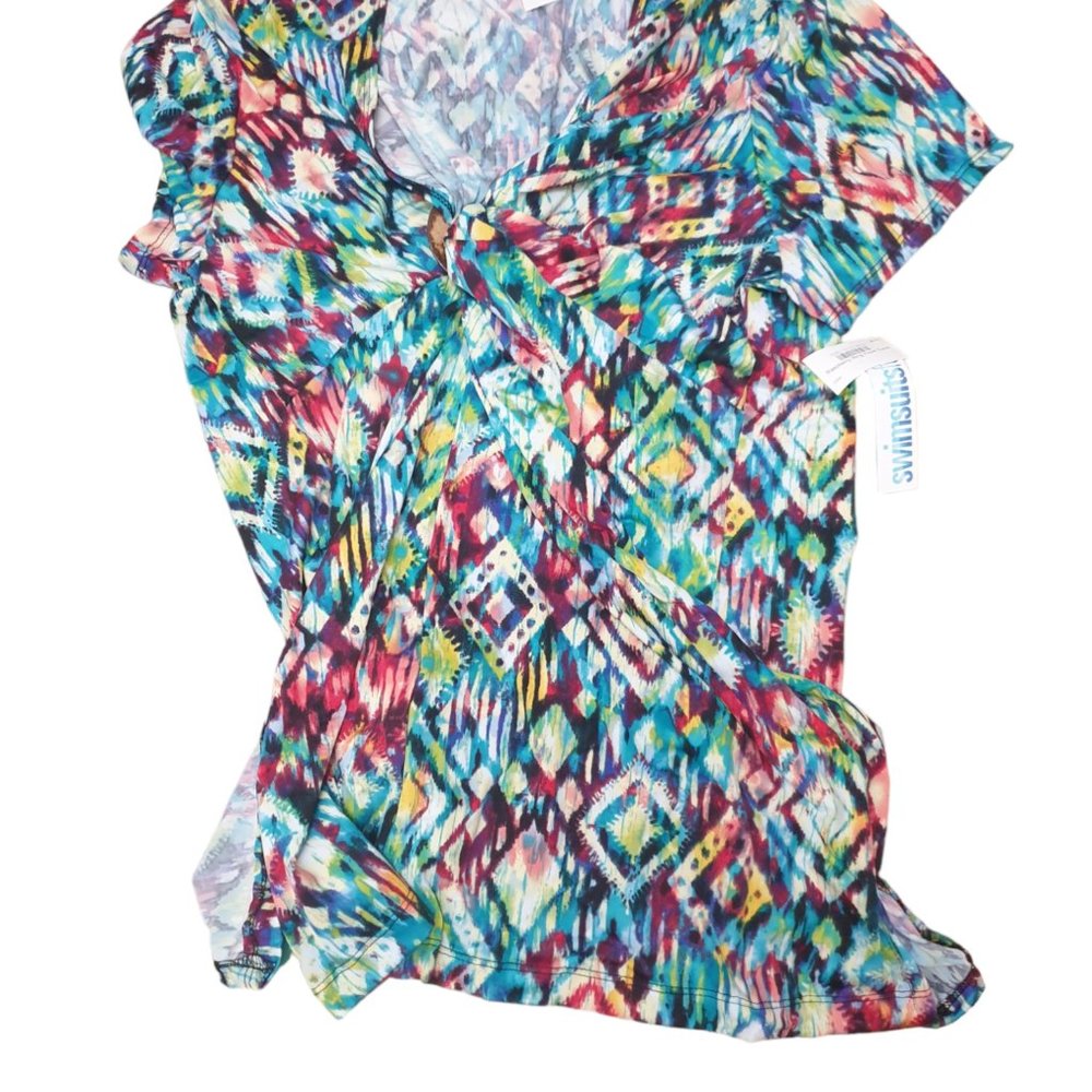 Swimsuits For All Raspberry Ring Front Tunic One … - image 3